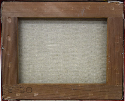岩本英希「静物画」油絵・F3号　キャンバス裏側画像