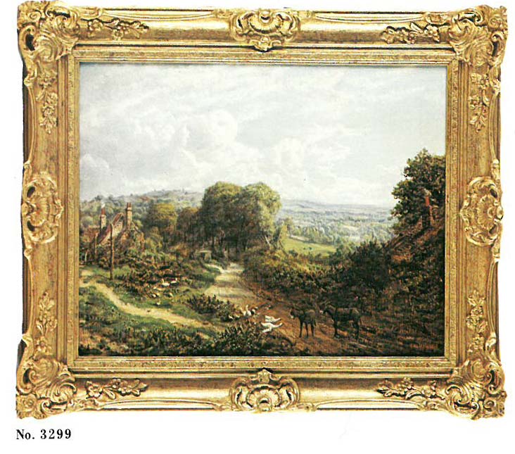 ジョージ　W　モート（GEORGE　WILLIAM　MOTE）「群れを気遣う羊飼い（19世紀英国絵画）」油絵・変形25号　参考画集内容2