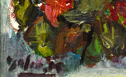 亀山良雄「静物画」油絵・SM　サイン画像