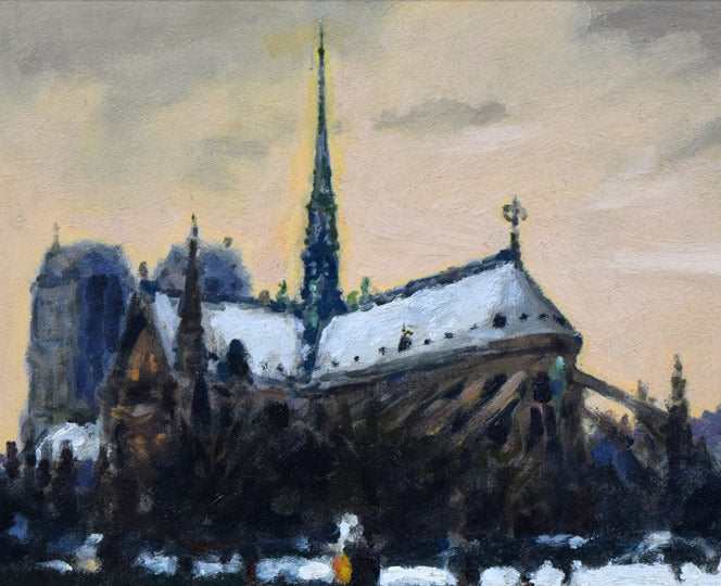 パリ風景（ノートルダム大聖堂） 絵画買取・販売の小竹美術