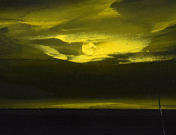 葛西四雄「オホーツク海の日の出」油絵・F8号　拡大画像1