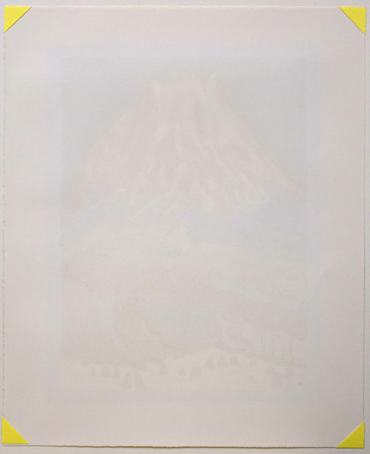 片岡球子「三国峠の富士」リトグラフ　作品シート裏側画像