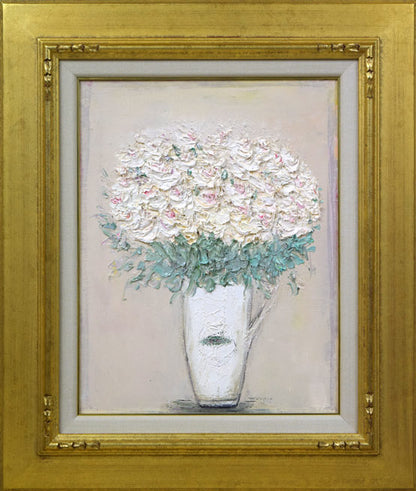片山弘明「薔薇」油絵・F6号