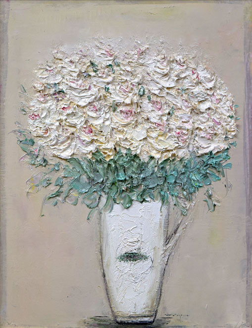片山弘明「薔薇」油絵・F6号　作品全体画像