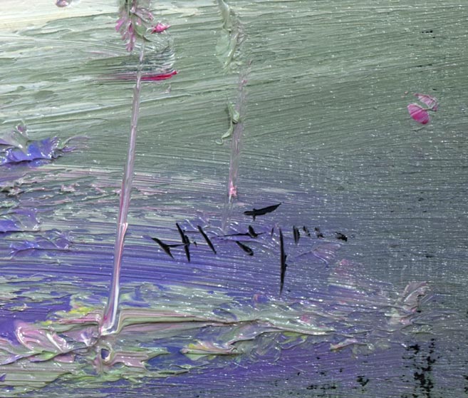 片山弘明「北の大地（セタナリアの丘・ルスツ）」油絵・F4号　サイン拡大画像