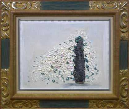 片山弘明「つる薔薇」油絵・F6号