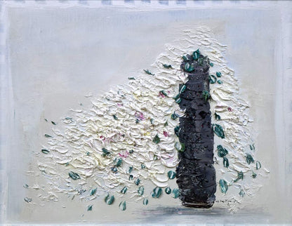 片山弘明「つる薔薇」油絵・F6号　作品全体画像