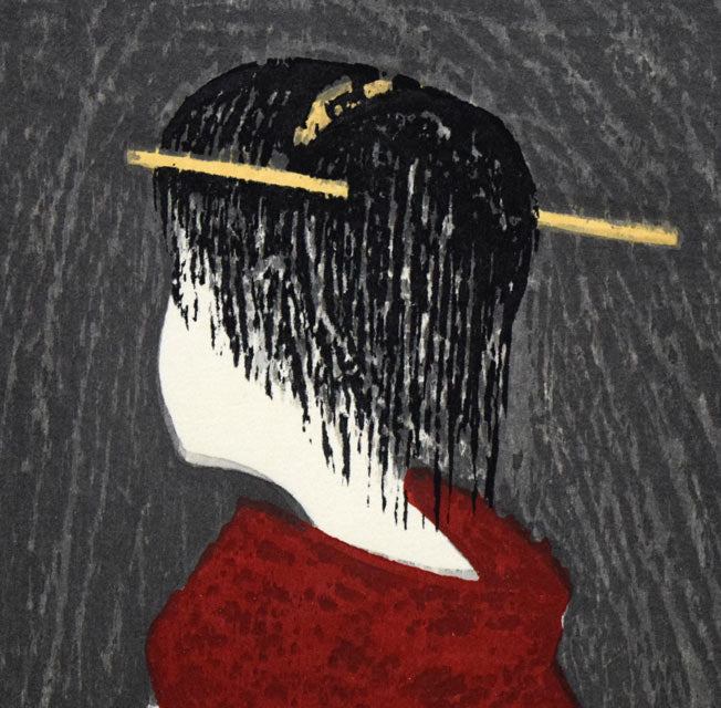 河野薫「絵島（DANCING　FIGURE）」木版画　拡大画像3