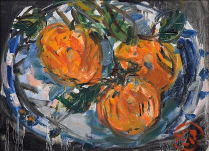 木田金次郎「蜜柑」油絵・F4号　作品全体画像