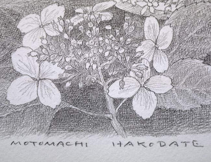木村訓丈「MOTOMACHI　HAKODATE（函館元町）」リトグラフ　タイトル部分拡大画像