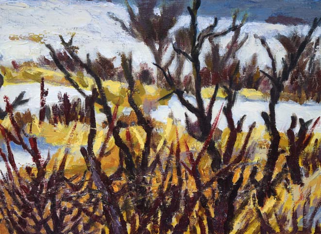 石狩川畔（冬） 絵画買取・販売の小竹美術