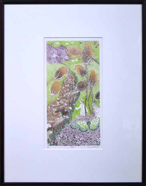 小池暢子「坂道」銅版画
