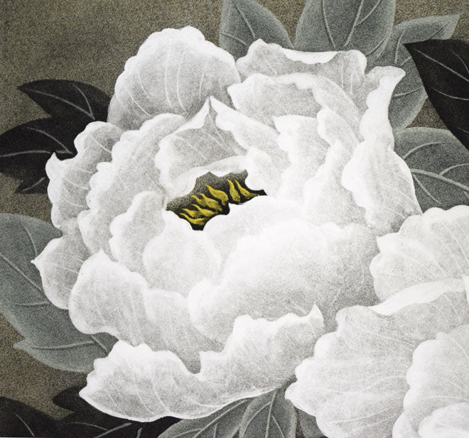 小泉淳作「牡丹双華」銅版画　拡大画像1