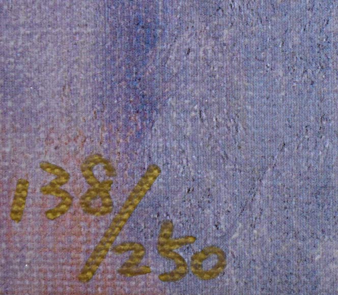 工藤静香「モヘア」キャンバスにジークレーに手彩色　限定番号（ed,138/250）拡大画像