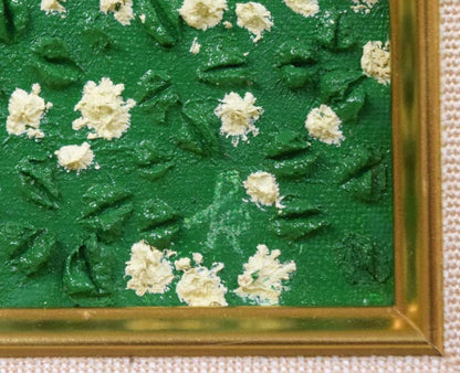 国松登「野の花」油絵・F4号・1965年作　サイン拡大画像（「K」とサイン）