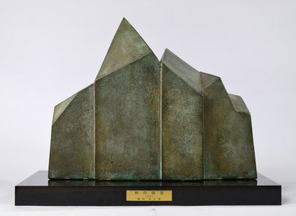 国松明日香「和の情景」ブロンズ作品　作品全体画像