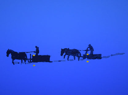 栗谷川健一「雪あかり」シルクスクリーン版画　拡大画像4