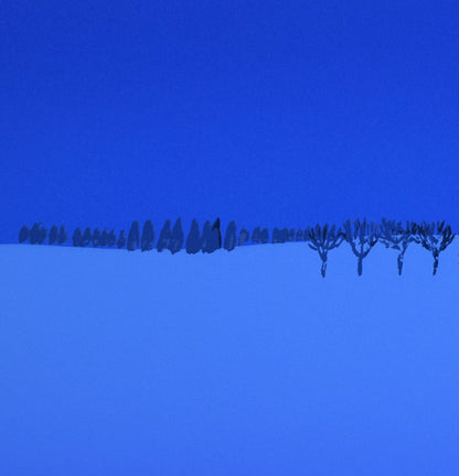 栗谷川健一「雪あかり」シルクスクリーン版画　拡大画像2