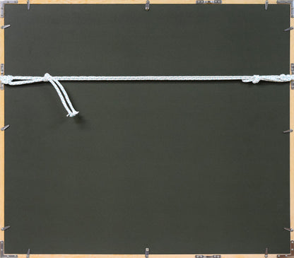 栗谷川健一「氷点下30度（阿寒丹頂の里）」シルクスクリーン版画　額縁裏側画像