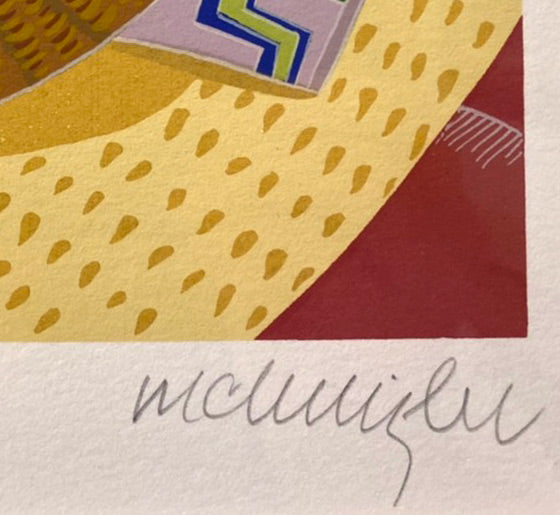 トーマス・マックナイト「アンティグアビーチ」シルクスクリーン版画　本人直筆鉛筆サイン