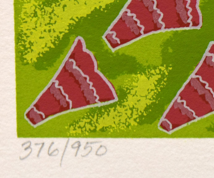 トーマス　マックナイト(Thomas　McKNIGHT)「プランテーション」シルクスクリーン版画　限定番号（ed，376/950）