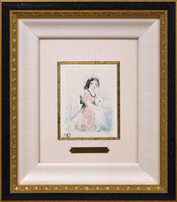 マリー　ローランサン（Marie　Laurencin）「子羊（小動物物語）」銅版画