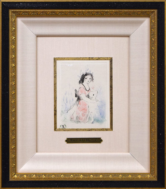マリー　ローランサン（Marie　Laurencin）「子羊（小動物物語）」銅版画