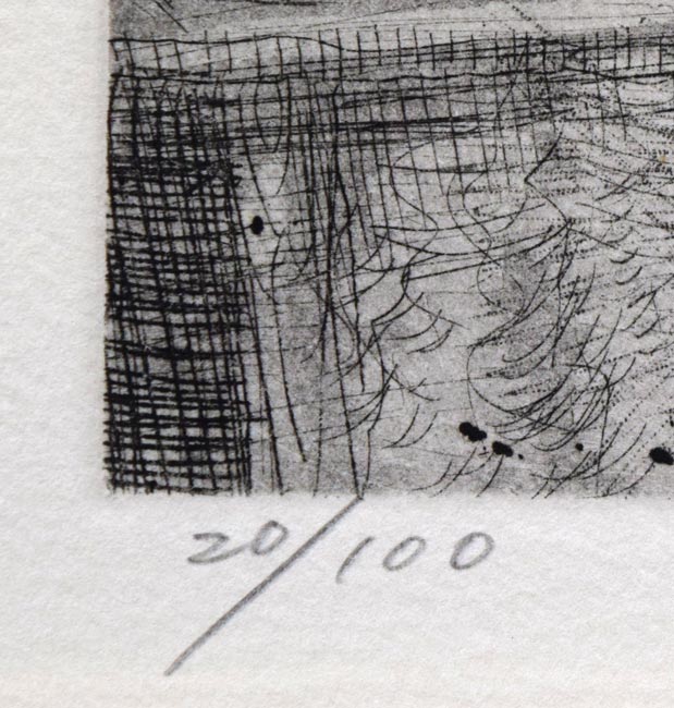 増田誠「サンジェルマンのパブ」銅版画　限定番号（ed,20/100）拡大画像