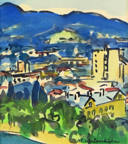 松島正幸「風景画」水彩画　作品全体画像