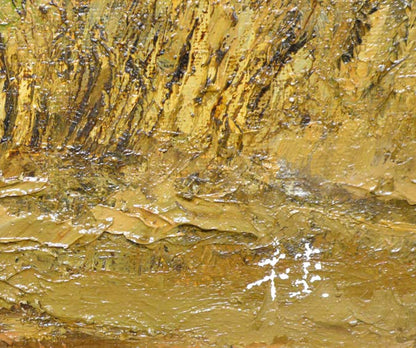 三森桂「秋風」油絵・F6号　サイン画像