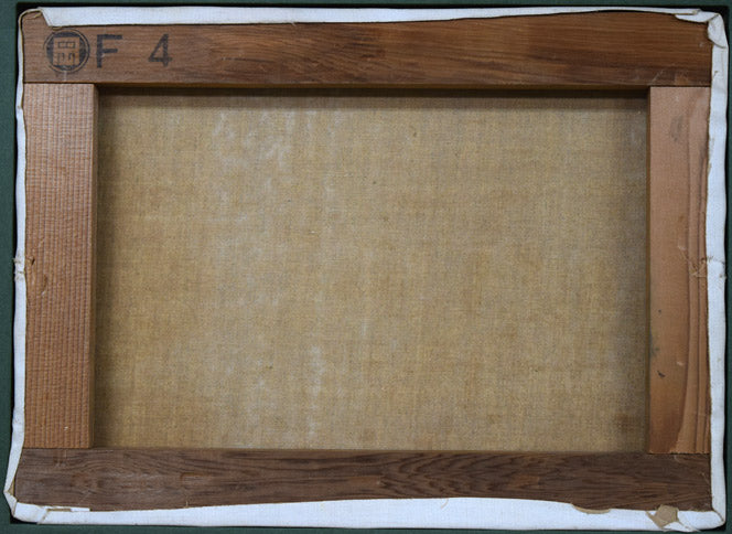 三浦俊輔「根釧原野」油絵・F4号　キャンバス裏側画像