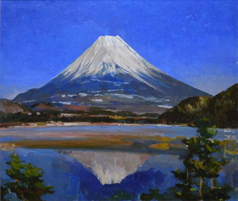 画家成田環 富士山日本画 - 絵画/タペストリ