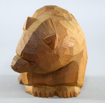 引間二郎「八雲熊」木彫・高さ11.5ｃｍ　全体像3