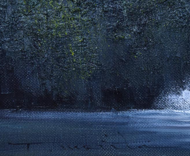 森田哲隆「関之尾滝（宮崎県都城）」油絵・F8号　サイン拡大画像