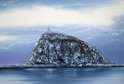 森田哲隆「節厳（室蘭・大黒島）」油絵・F10号　拡大画像4