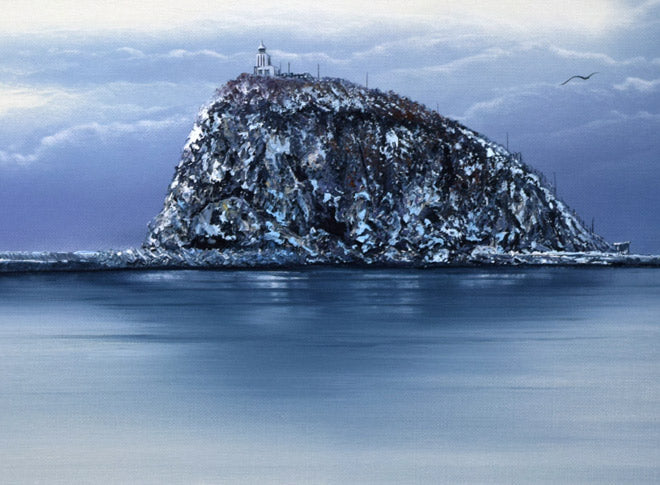森田哲隆「節厳（室蘭・大黒島）」油絵・F10号　拡大画像5