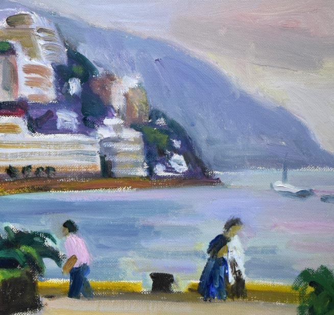 村田省蔵「六月の熱海」油絵・F6号　拡大画像3