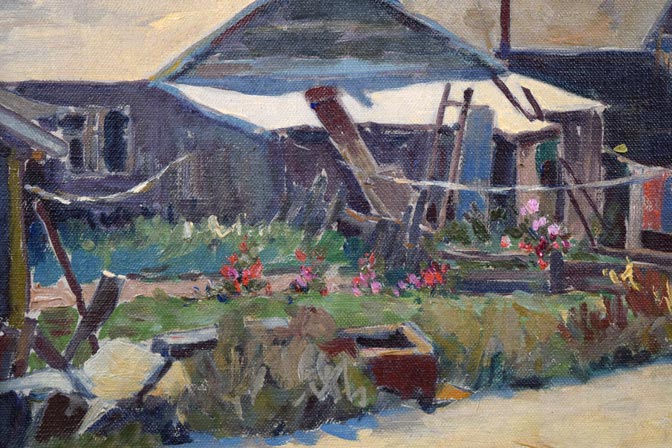 村田丹下「室蘭風景」油絵・P8号　拡大画像2