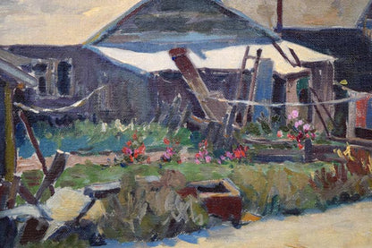 村田丹下「室蘭風景」油絵・P8号　拡大画像2
