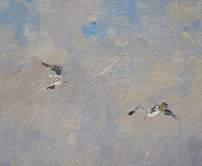 中村善策「高島漁港（小樽）」油絵・F6号　拡大画像1