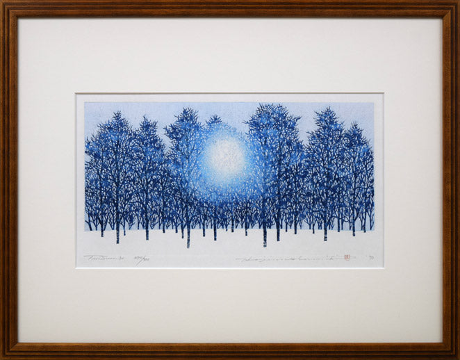 並木一「Tree　Scene　30」木版画