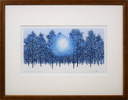並木一「Tree　Scene　30」木版画