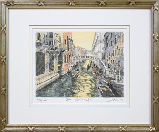 織田義郎「The　Venice　Ⅳ」銅版画に手彩色