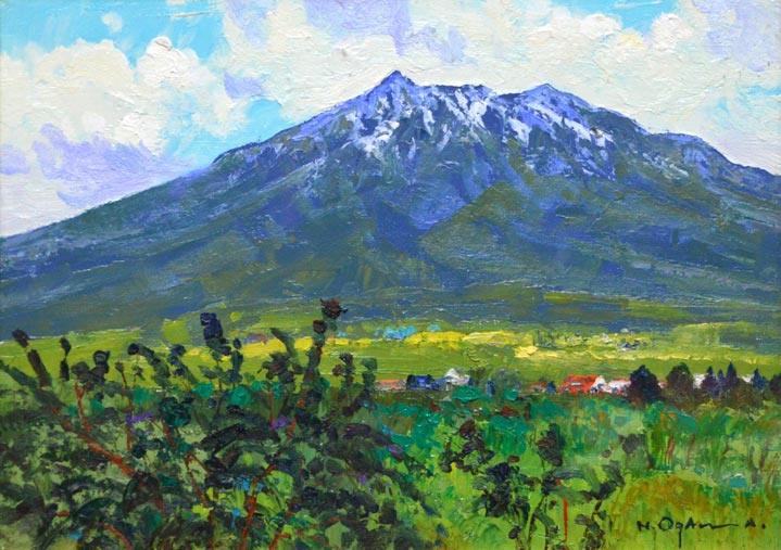 品質満点 油絵 絵画 『 富士山 』風景画 山 p50号 絵画/タペストリ 