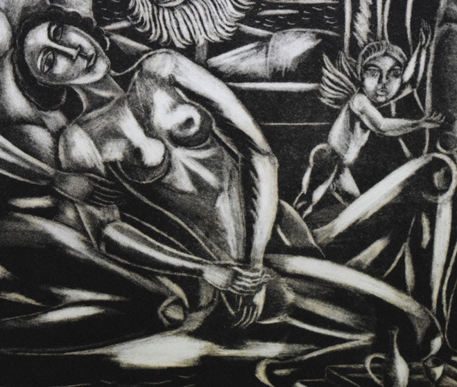 小沢勇寿郎「エーゲ海の夢」銅版画　拡大画像3