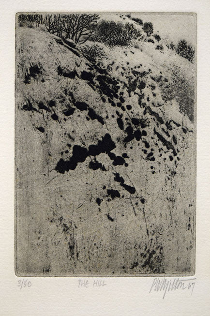 ピーター・ミルトン「THE　HILL」銅版画　作品全体拡大画像