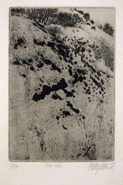 ピーター・ミルトン「THE　HILL」銅版画　作品全体拡大画像