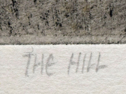 ピーター・ミルトン「THE　HILL」銅版画　タイトル部分