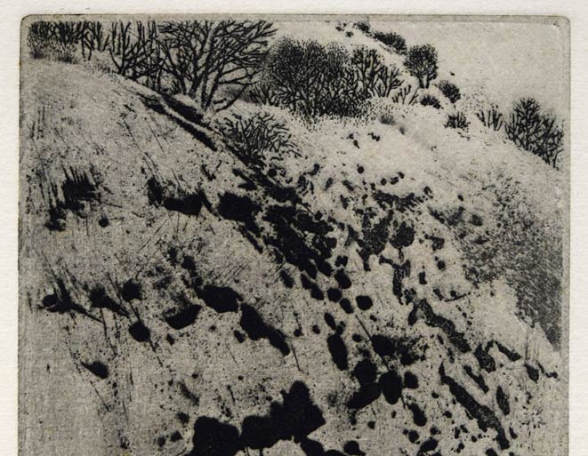 ピーター・ミルトン「THE　HILL」銅版画　拡大画像1