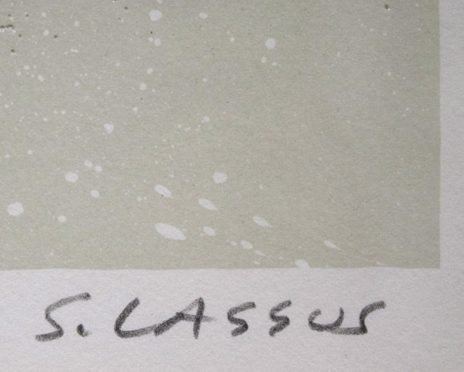 ラシス「冬の乗馬」リトグラフ　本人直筆鉛筆サイン
